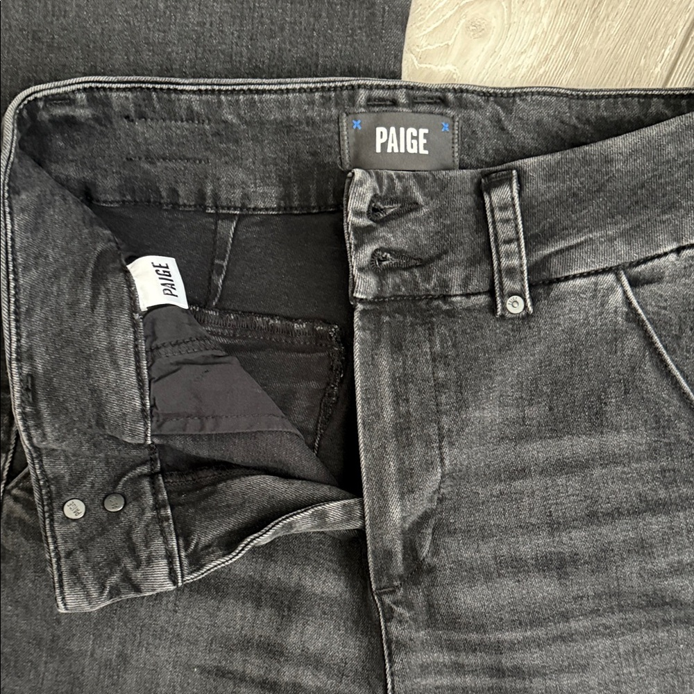 PAIGE Women's Dark Gray Straight Leg Jeans size 26 new no tags - Picture 2 of 7